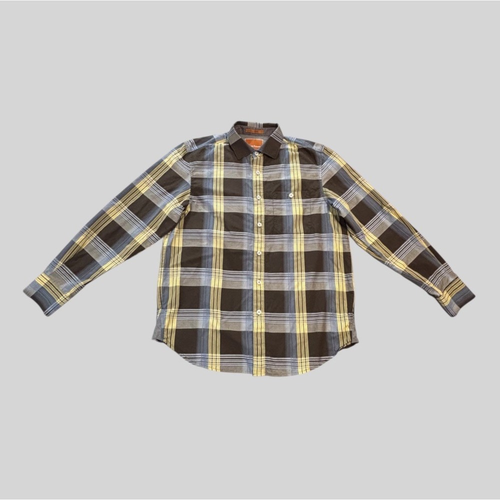 Tommy Bahama Men's Medium Plaid Long Sleeve Button Down 100% Cotton